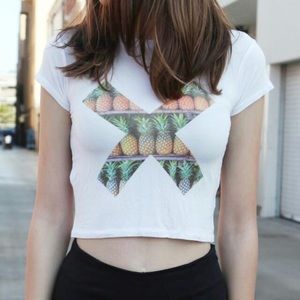 Brandy Melville Pinapple X Crop Top